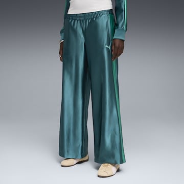 PUMA Wide leg Sportbroek 'Future Archive T7' in Groen: voorkant