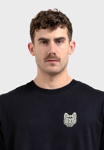 Oldskull T-Shirt 'ASIAN REBEL CAT KANJI GRAPHIC' in Schwarz