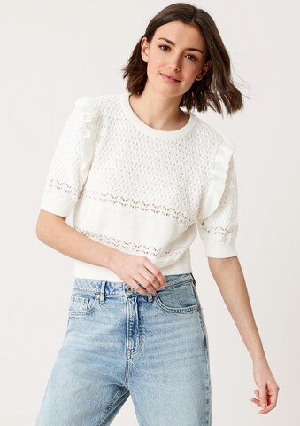 QS Pullover in Weiß: Vorderseite