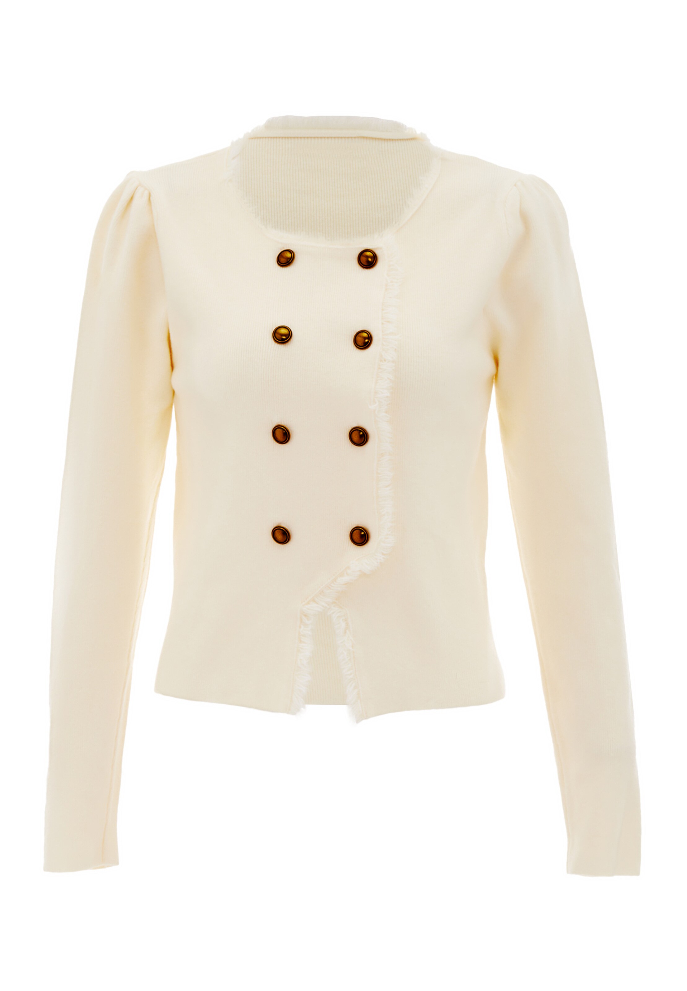 NAEMI - Casaco de malha em branco: frente