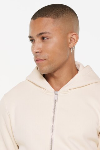 Harlem Soul Zip-Up Hoodie in Beige