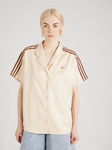 Camicia da donna di ADIDAS ORIGINALS in beige: frontale