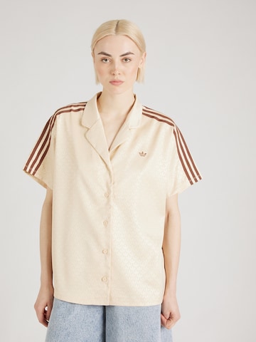 Camicia da donna di ADIDAS ORIGINALS in beige: frontale