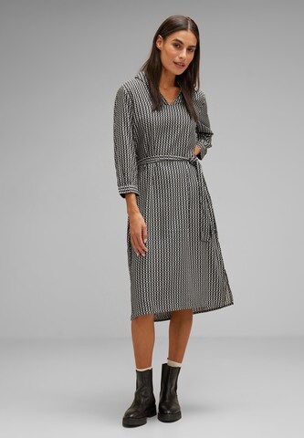 STREET ONE Shirt Dress in Black: front