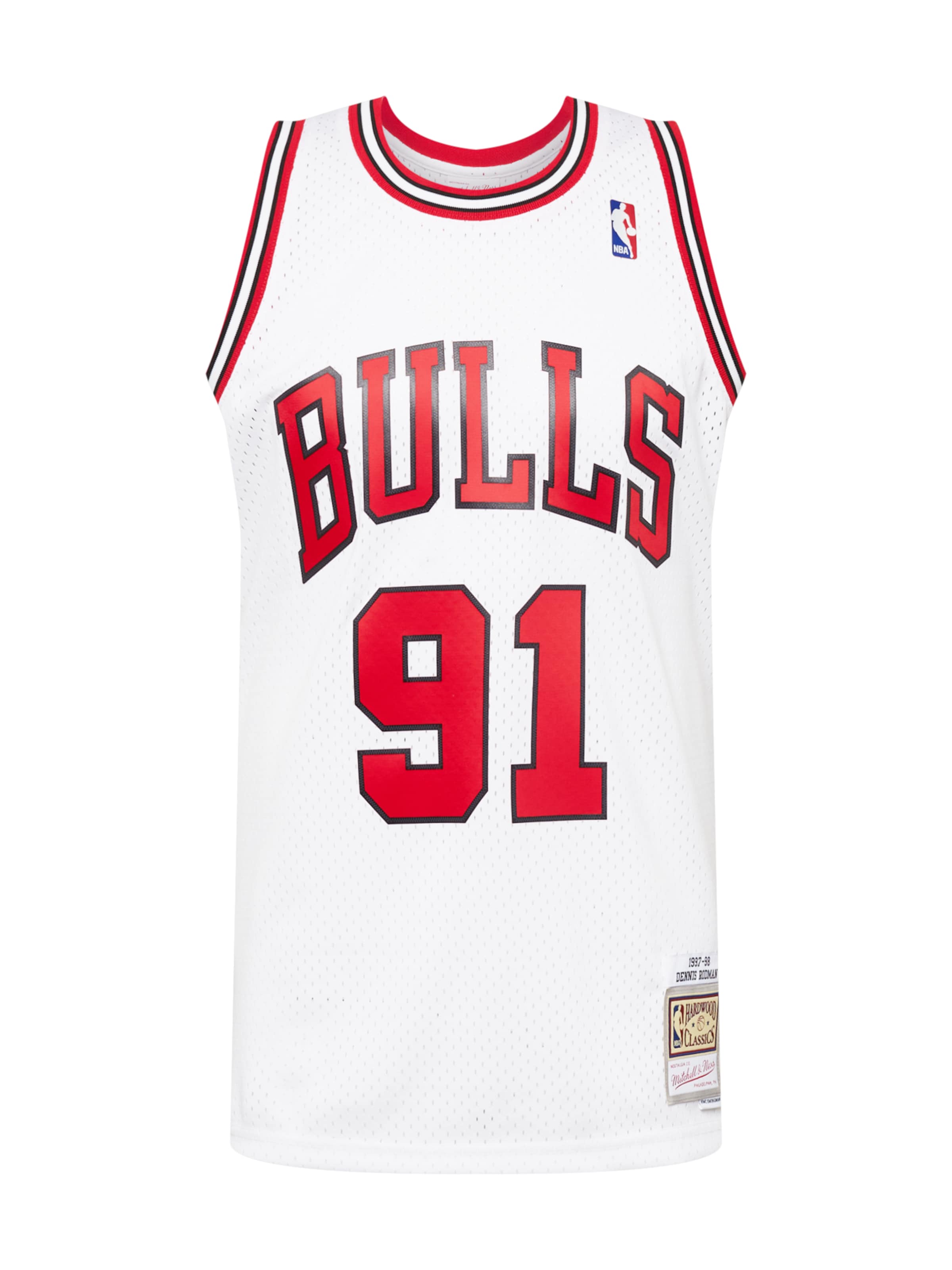 Mitchell & Ness Koszulka 'NBA Chicago Bulls Dennis Rodman' w kolorze biały: przód