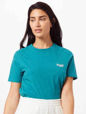T-shirt 'Classic' Superdry en vert : devant