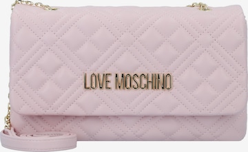 Pochette Love Moschino en rose : devant