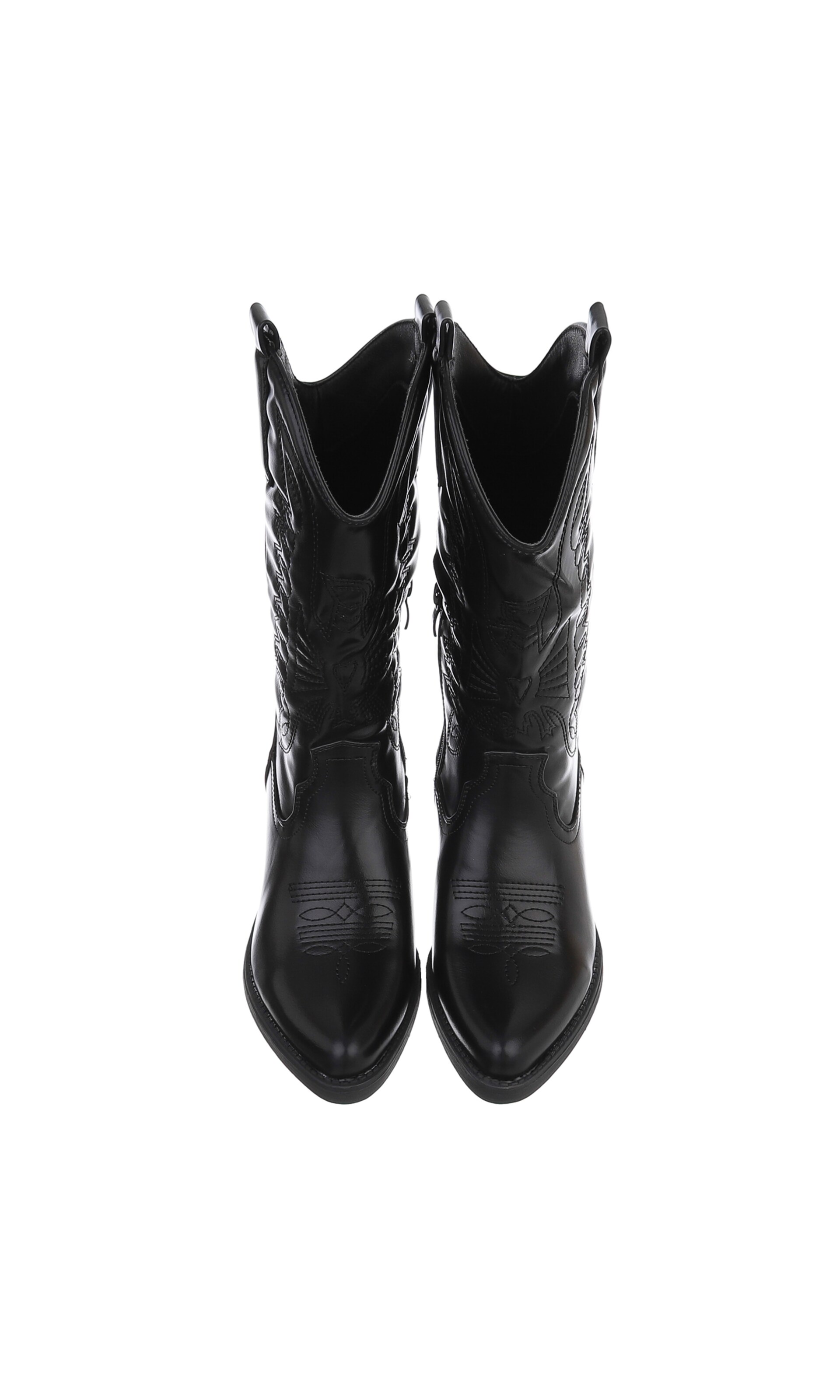 Ital-Design Cowboy Boots in Black