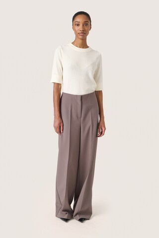 SOAKED IN LUXURY Wide leg Pantalon 'Corinne' in Grijs