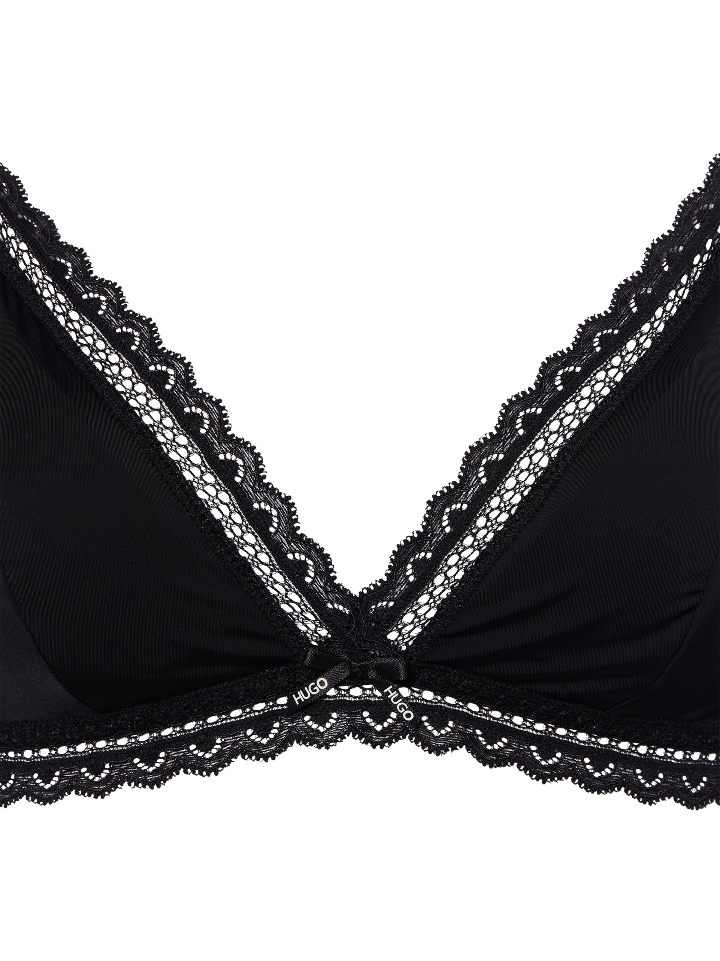 HUGO Triangel BH in Schwarz