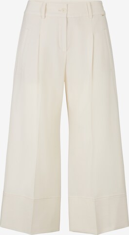 JOOP! Wide leg Pleat-Front Pants in White: front