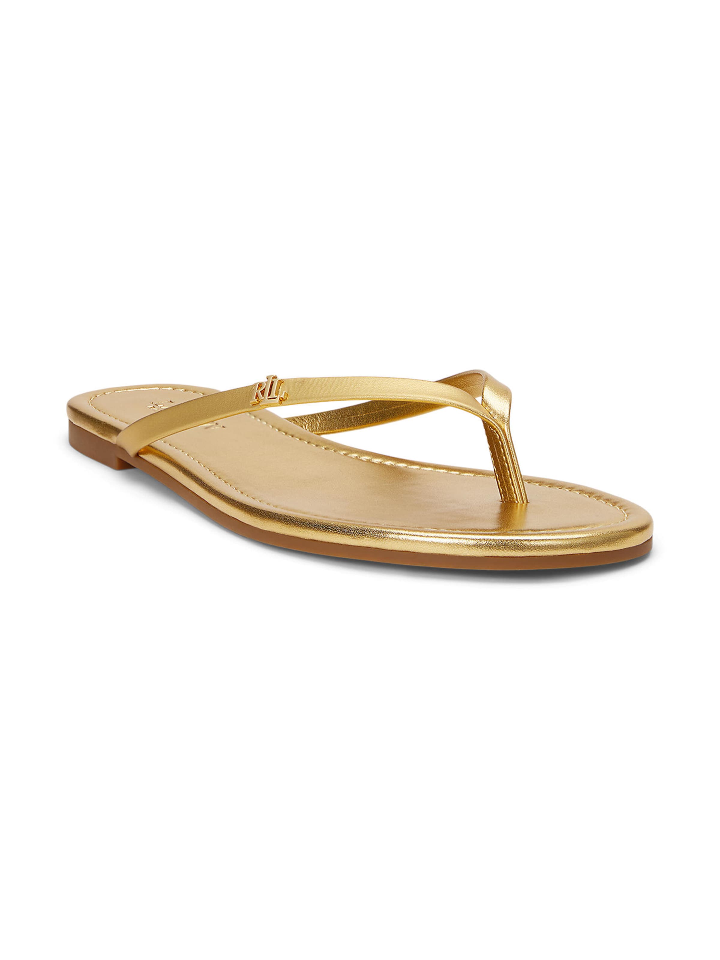 Lauren Ralph Lauren Zehentrenner 'RAQUEL' in Gold: Vorderseite