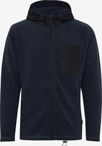 INDICODE JEANS Fleece Jacket in Blue: front