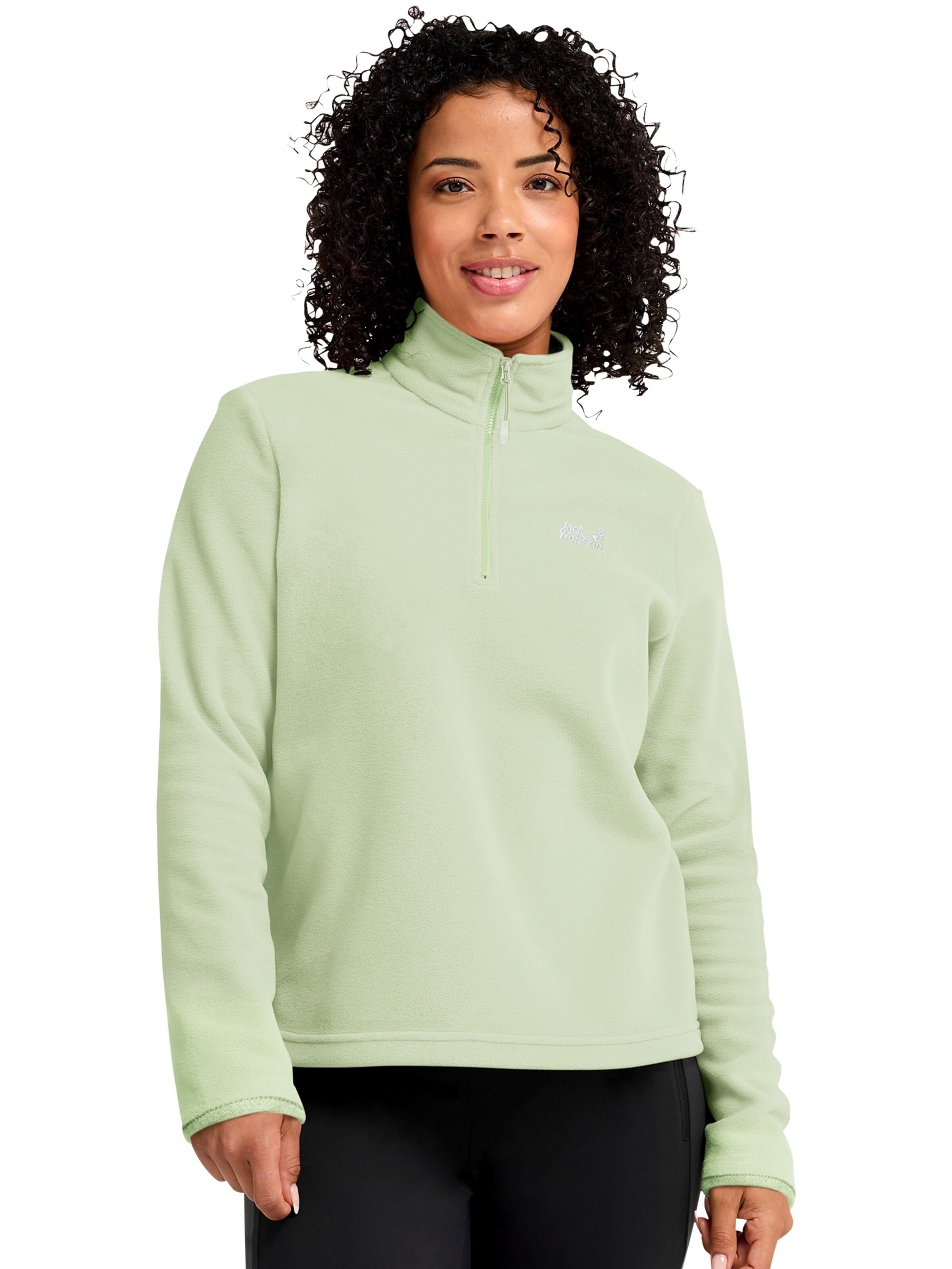 JACK WOLFSKIN Pullover 'Taunus 100 Half-Zip'‌‌‌‌‌‌ in Grün