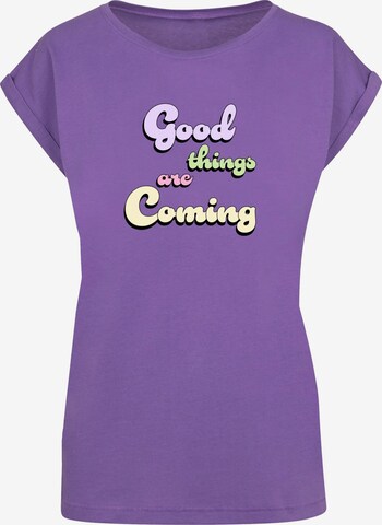T-shirt 'Good Things' Merchcode en violet : devant