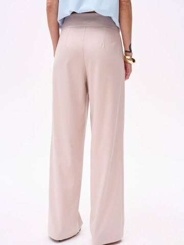 Blue Shadow Regular Pants in Beige