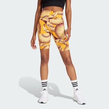 Skinny Pantaloni sportivi 'Adidas x Farm' di ADIDAS SPORTSWEAR in giallo: frontale