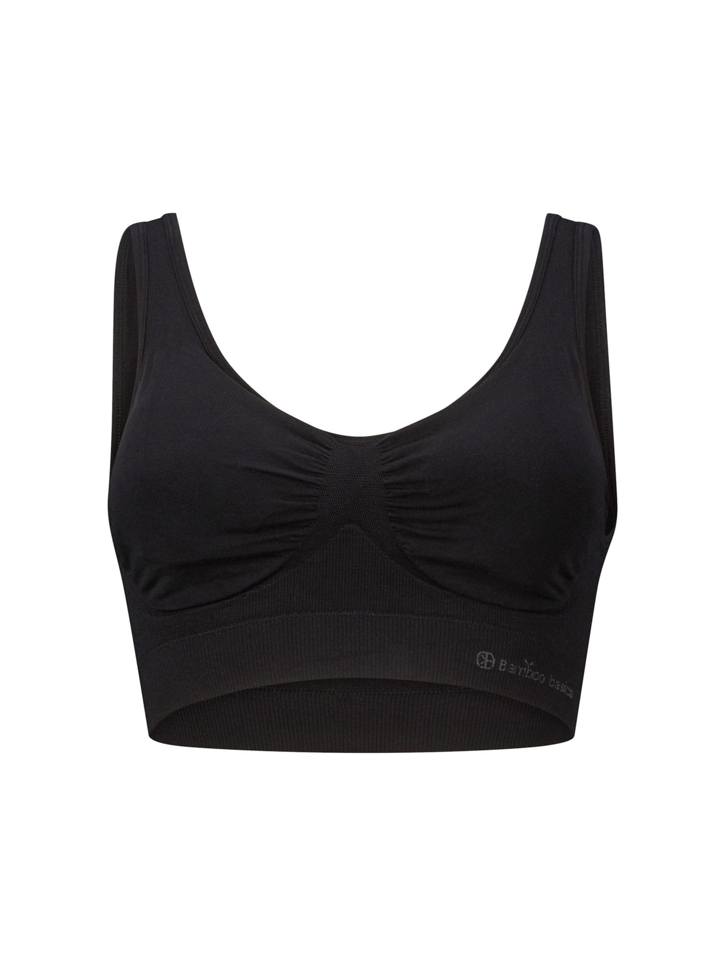 Bamboo basics Bustier BH 'Fleur' in Zwart: voorkant