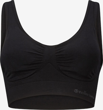 Bamboo basics BH 'Fleur' in Zwart: voorkant