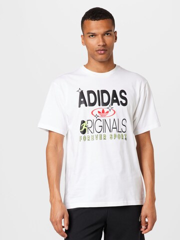 ADIDAS ORIGINALS - Camisa 'Forever Sleeve' em branco: frente