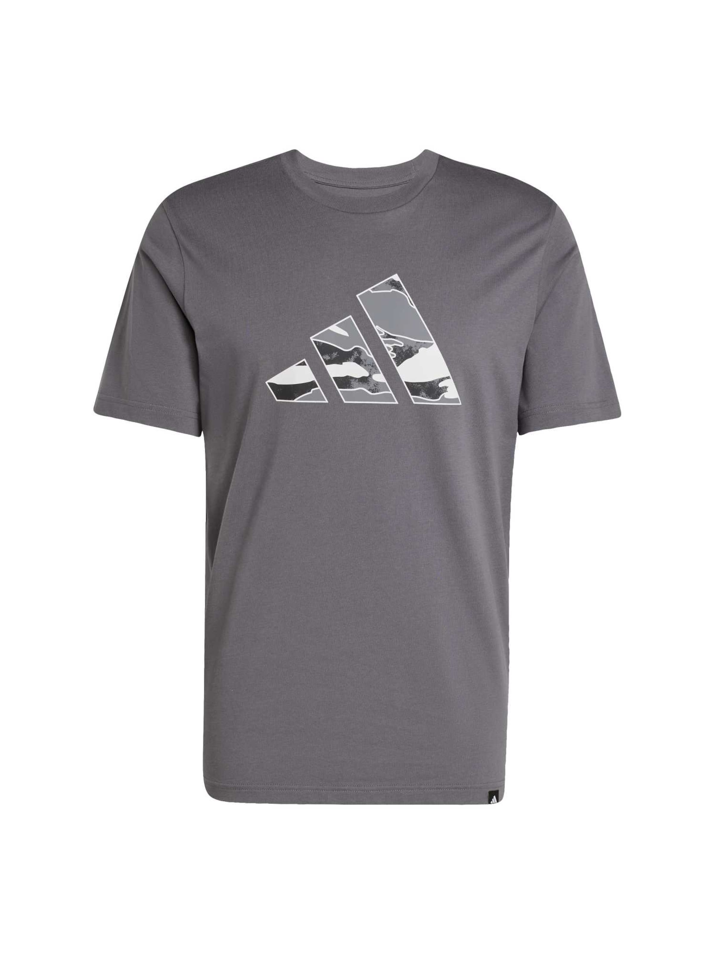 ADIDAS SPORTSWEAR Funkční tričko 'CAMO' – šedá: přední strana
