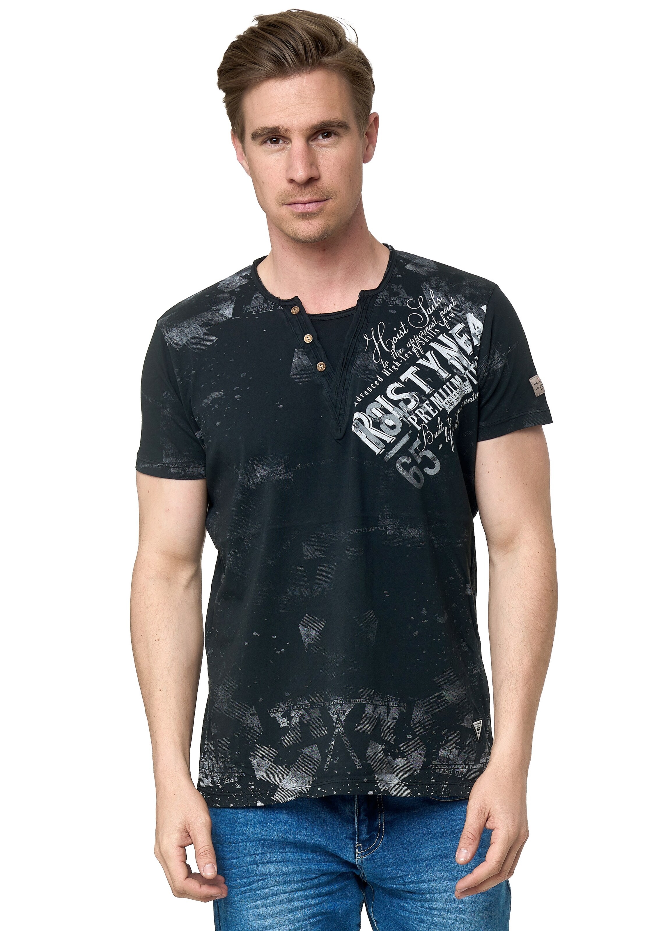 Rusty Neal T-Shirt in Schwarz: Vorderseite