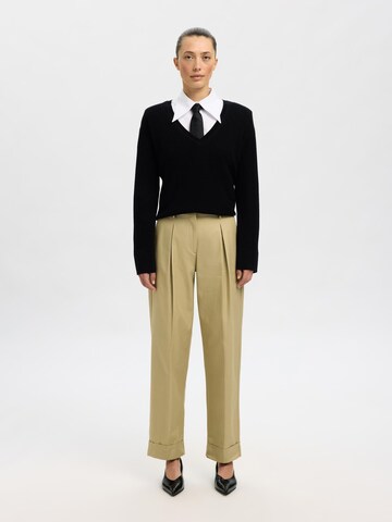 Tapered Pantaloni con pieghe di SELECTED in verde