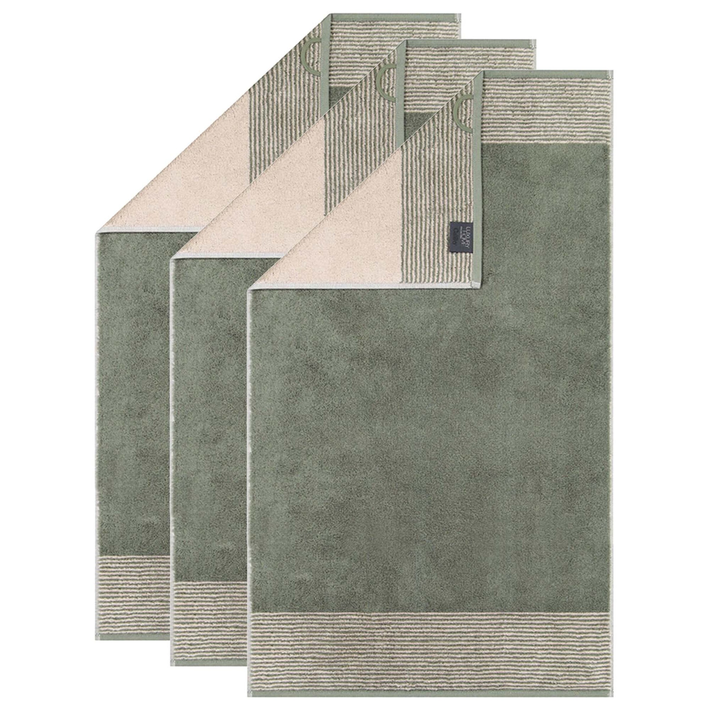 Cawö Handtuch in Grün: Vorderseite