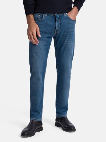 PIERRE CARDIN Regular Jeans 'Green Rivet' in Blauw: voorkant