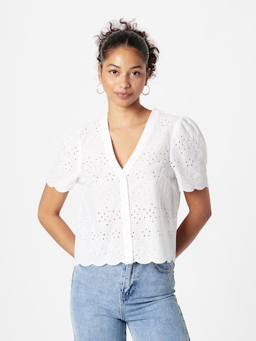 Monki - Blusa em branco: frente