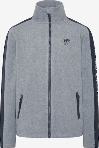 Polo Sylt Fleece Jacket in Grey: front