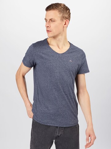 Regular fit Tricou 'Jaspe' de la Tommy Jeans pe albastru: față