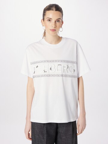 T-shirt ICEBERG en blanc : devant