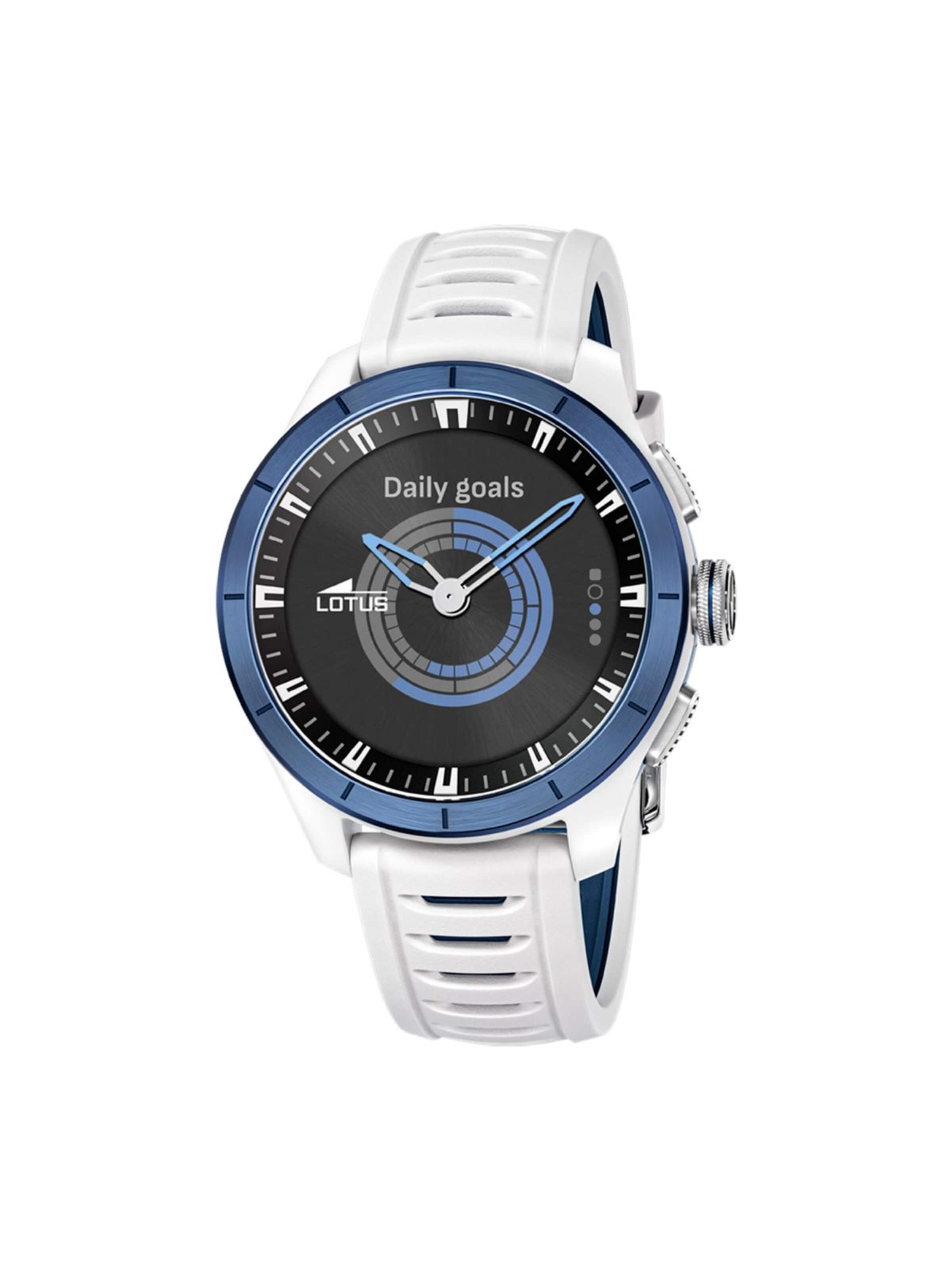 Montre digitale Lotus en blanc : devant