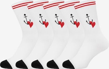 UNABUX Socks 'Touchdown' in White: front