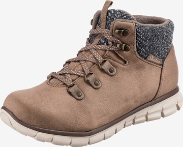 SKECHERS Lace-Up Ankle Boots 'Synergy Cold Daze' in Brown: front