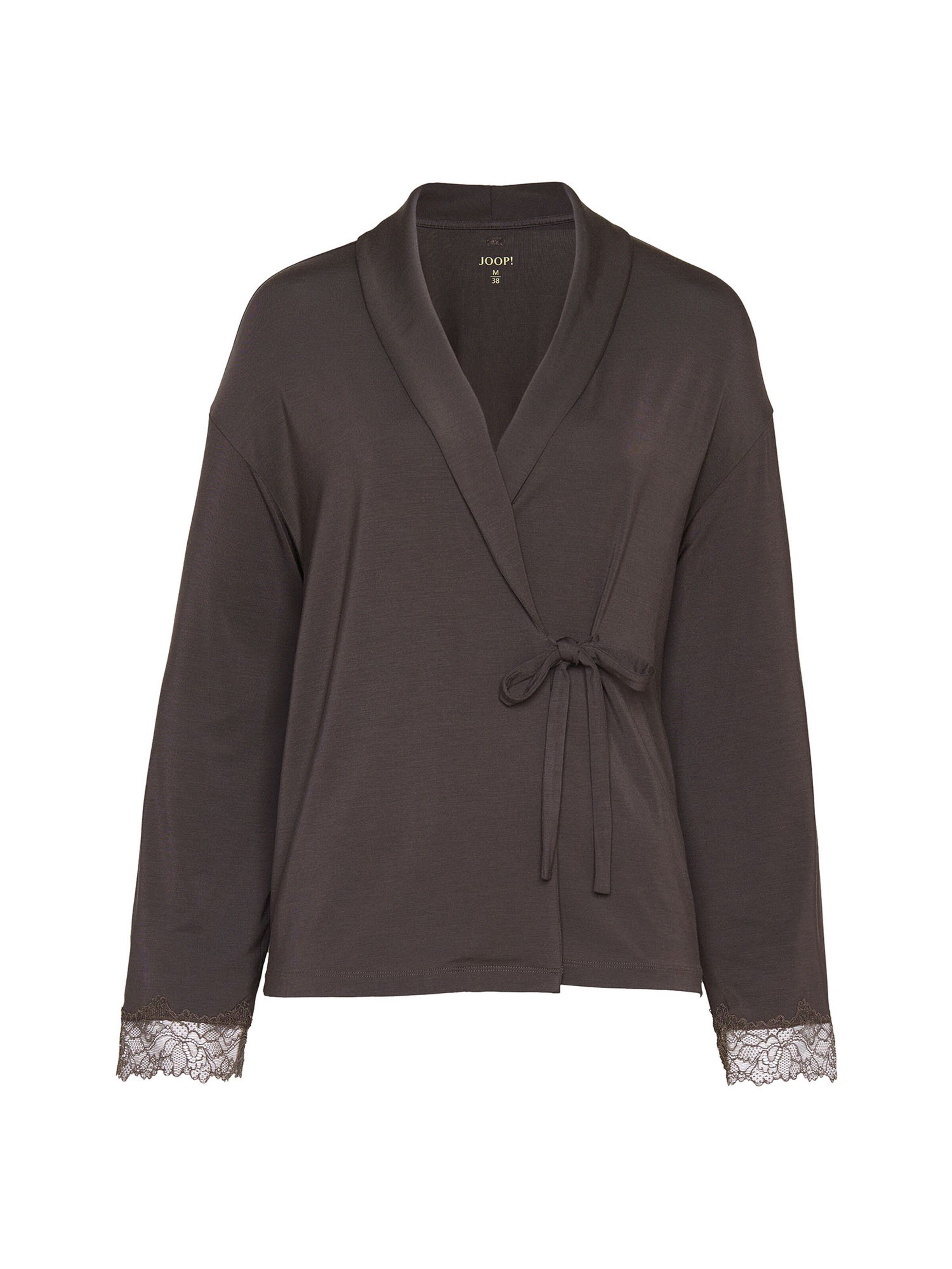 JOOP! Gebreid vest ' Loungewear ' in Bruin: voorkant