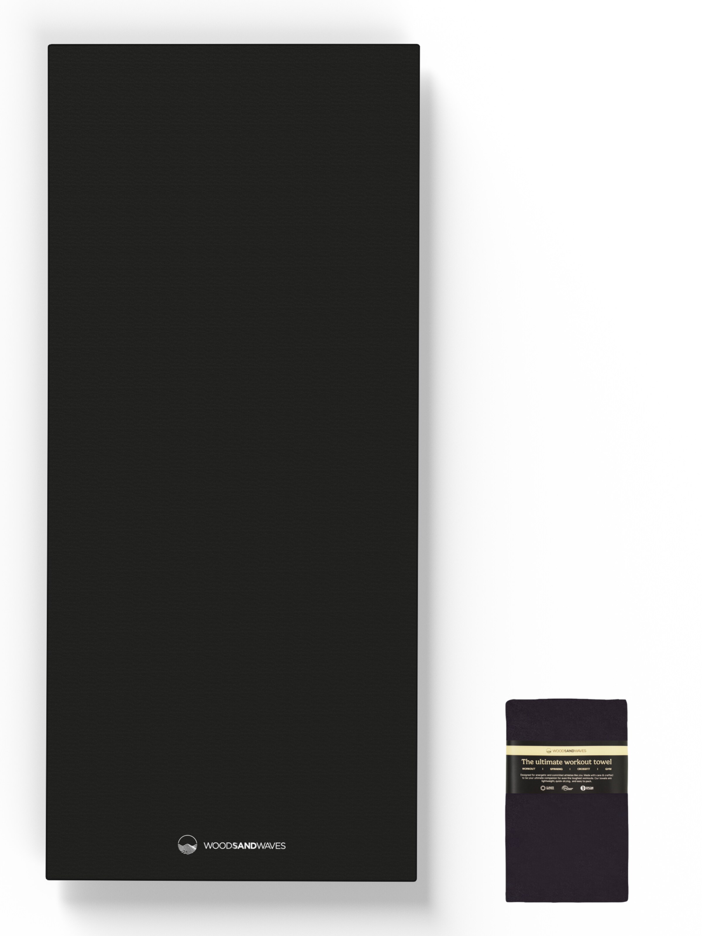 woodsandwaves Towel 'Clear Black' in Black: front