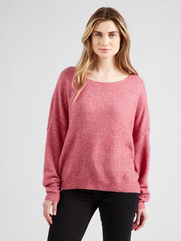 Pull-over 'DAMSVILLE' AMERICAN VINTAGE en rouge : devant