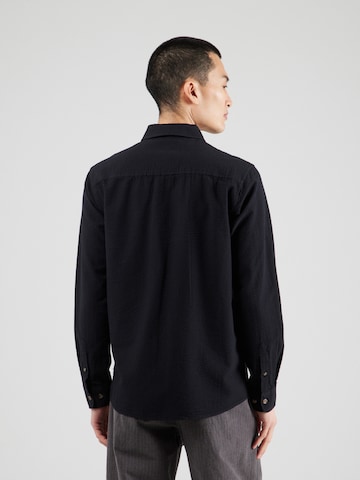 INDICODE JEANS Regular Fit Hemd 'Caix' in Schwarz