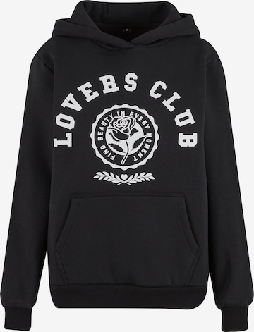 Sweat-shirt 'Lovers Club' Miss Tee en noir : devant
