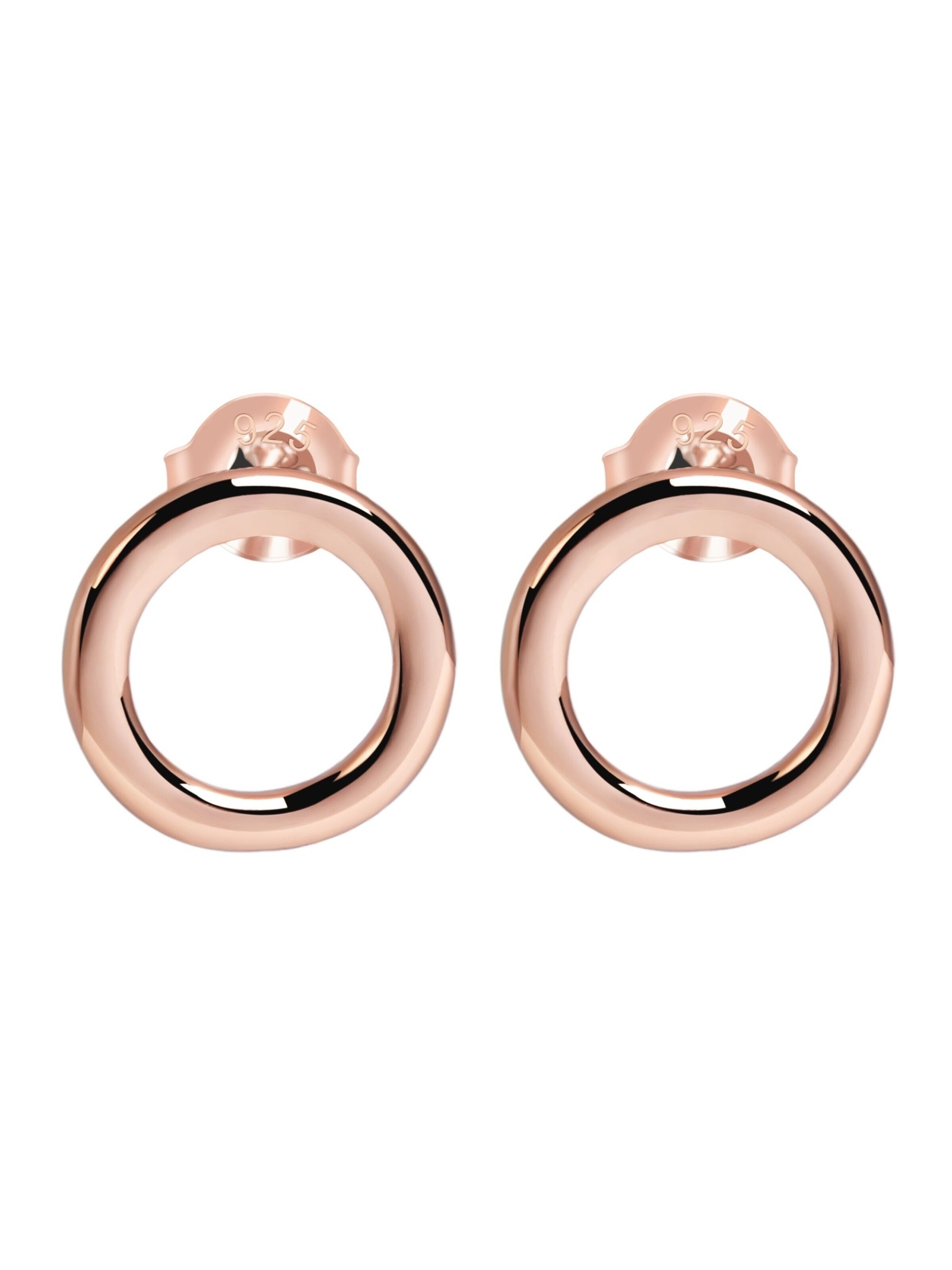 Akzent Earrings '"Charlotte" aus 925 Sterlingsilber, rhodiniert, langlebig' in Gold: front