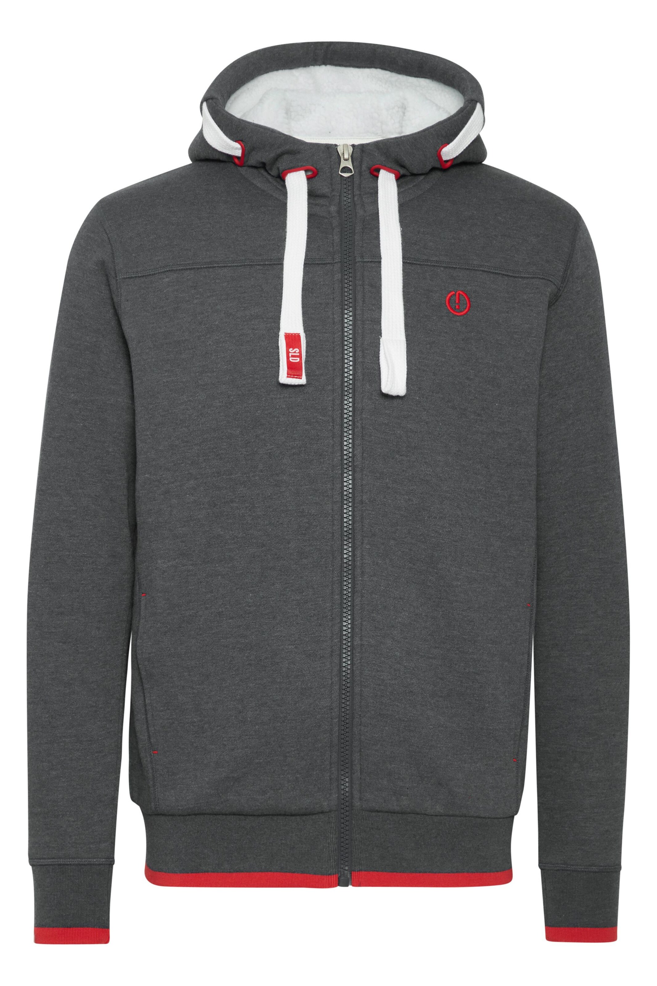 !Solid Sweatjacke 'Benjamin' in Grau: Vorderseite