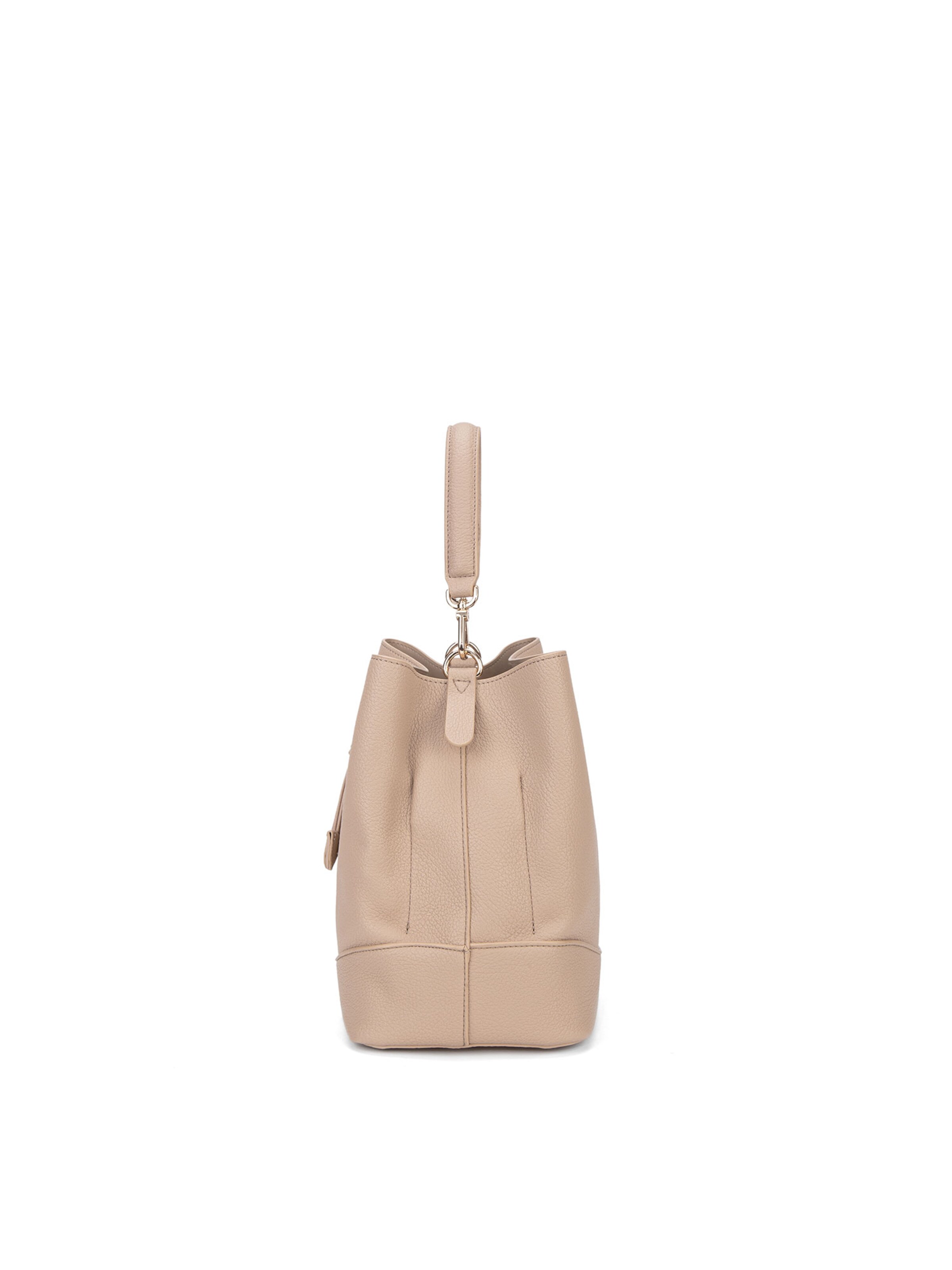 Borsa a mano 'Borsa a Mano Donna Vegan Leather con Coulisse e Tracolla Rimovibile' di Diana&Co. in beige