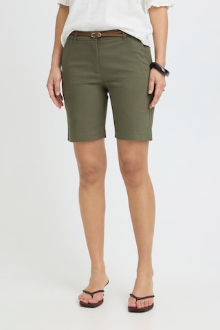 b.young - Pantalón chino 'BYDays' en verde: frente
