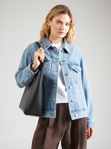 Abercrombie & Fitch Демисезонная куртка в Синий: спереди