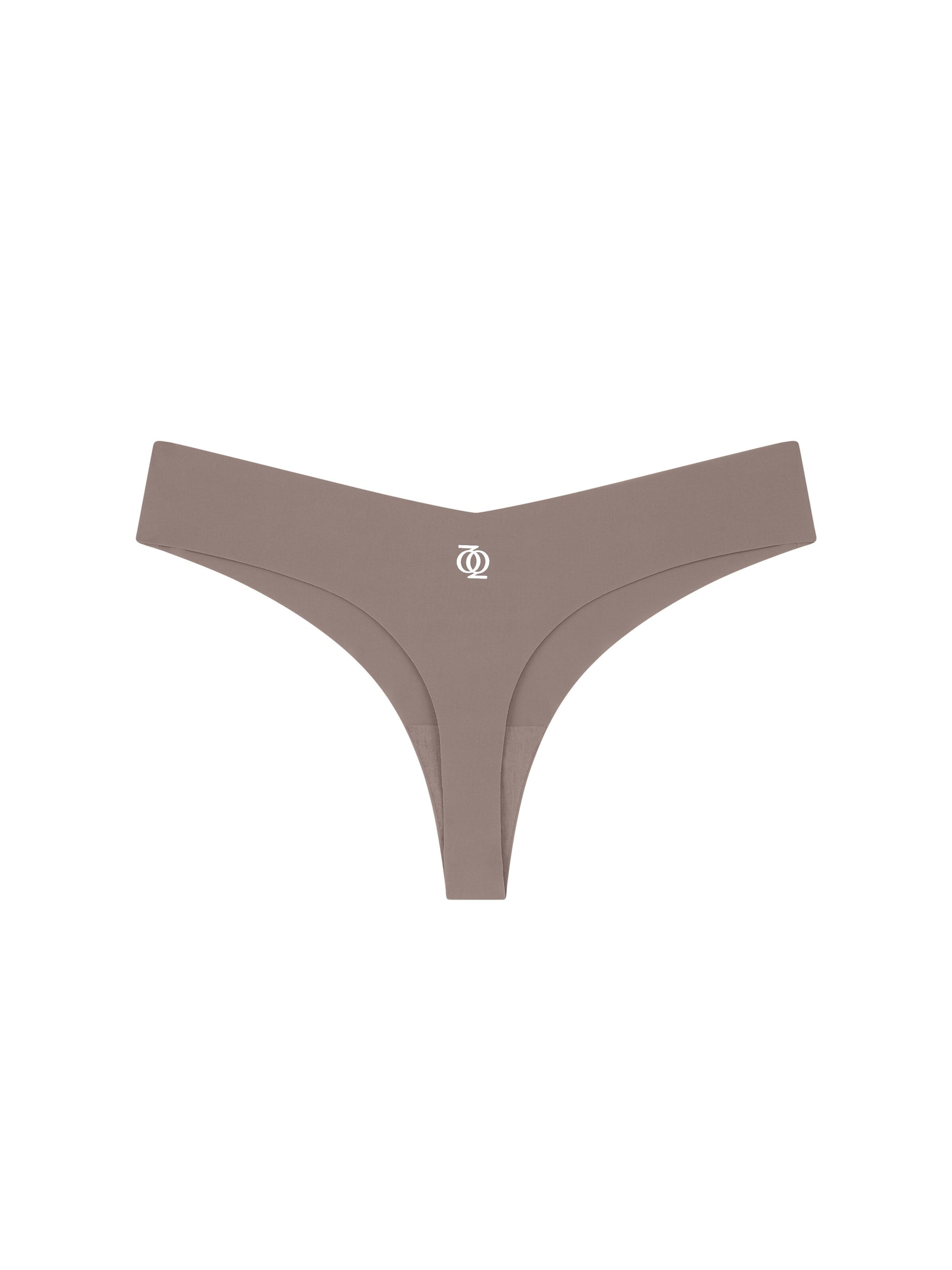 GOD SAVE QUEENS Slip 'Second Skin Brazilian' in Brown: front