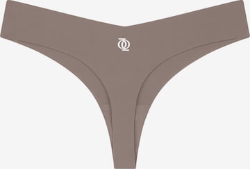 GOD SAVE QUEENS Slip 'Second Skin Brazilian' in Brown: front