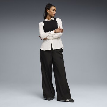 PUMA Wide leg Broek in Zwart