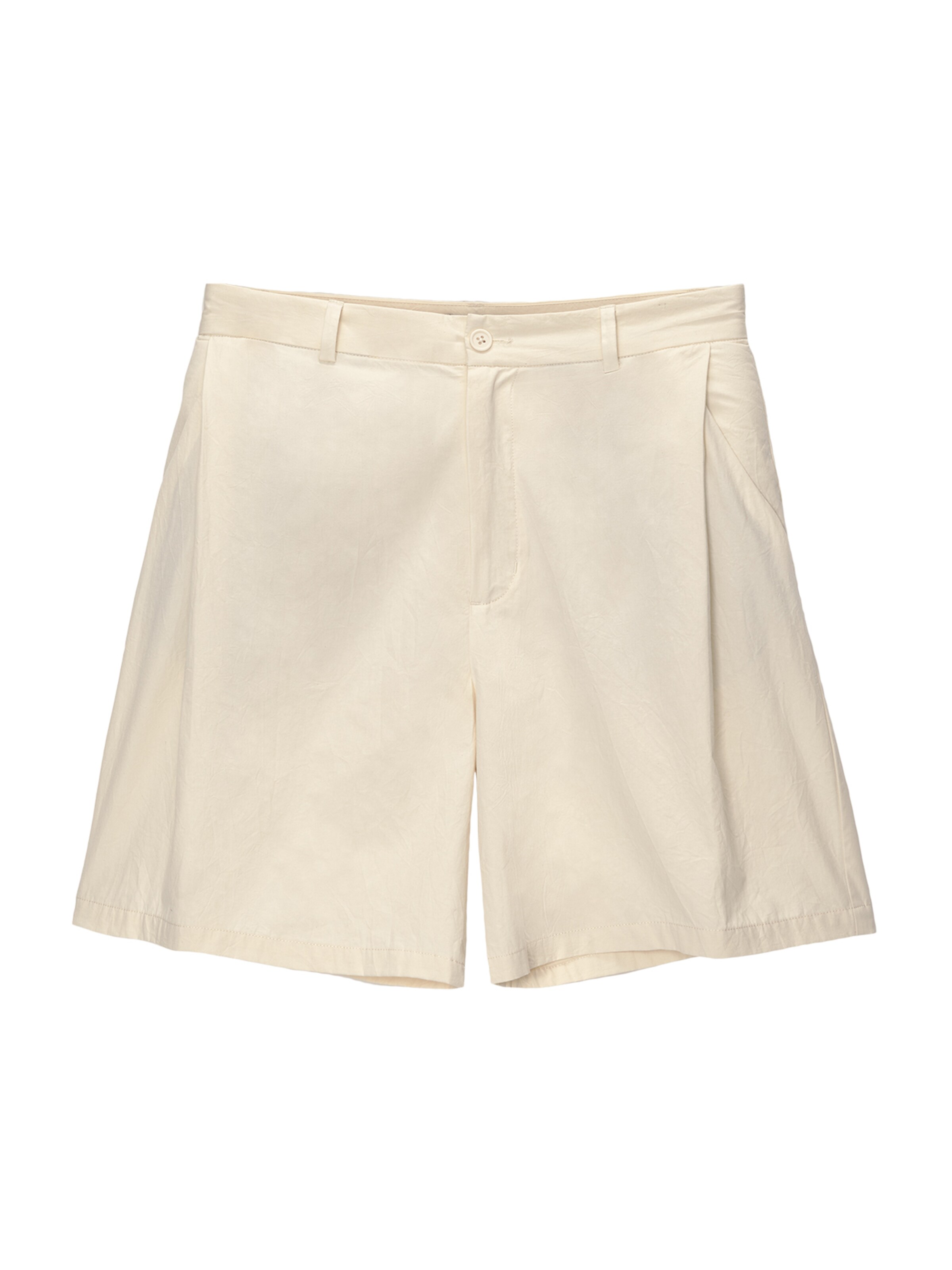 Pull&Bear Loosefit Bandplooibroek in Beige: voorkant